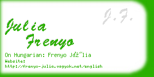 julia frenyo business card